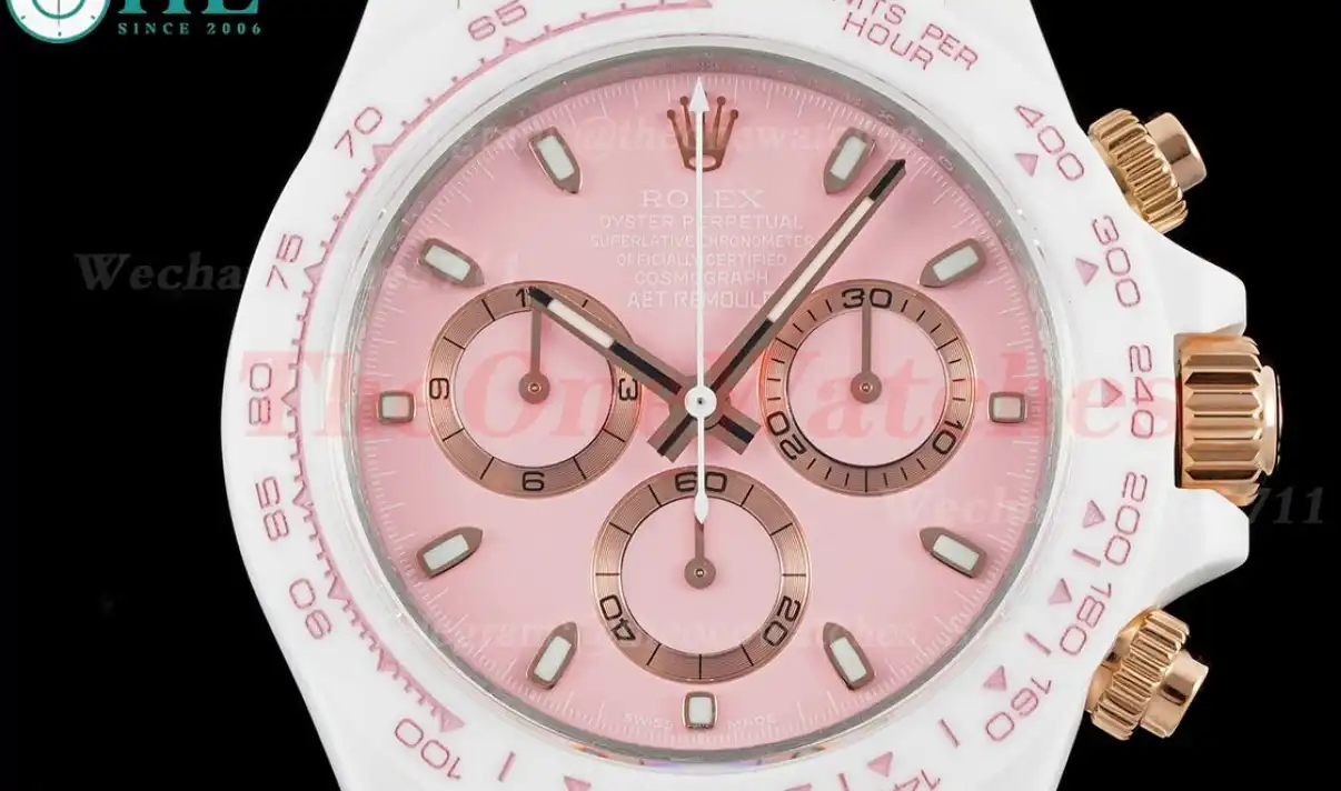 Daytona 40mm Cer Cer Pink Dial NOOB SA4130 Super Clone