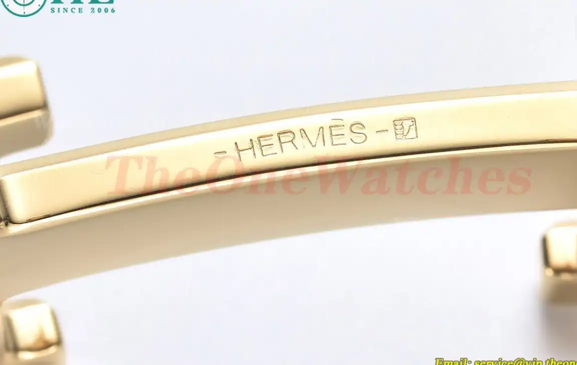 YG Hermes SS Buckle on Black Black Leather Belt 3.8cm