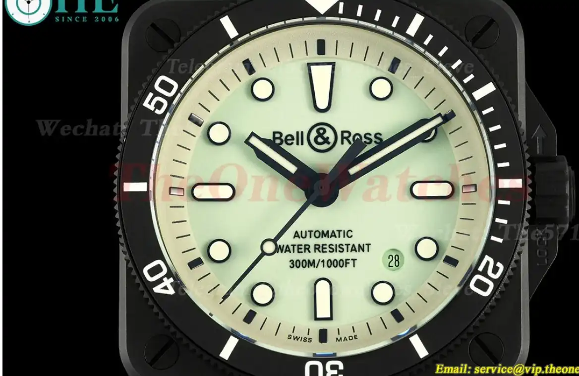 BR03 42mm Cer RU Green Dial M+F A2892