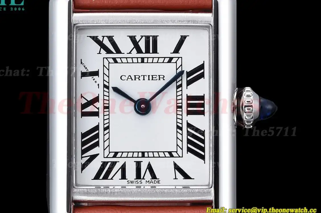 Tank Must Small White dial On Red Leather Strap K11F Quartz