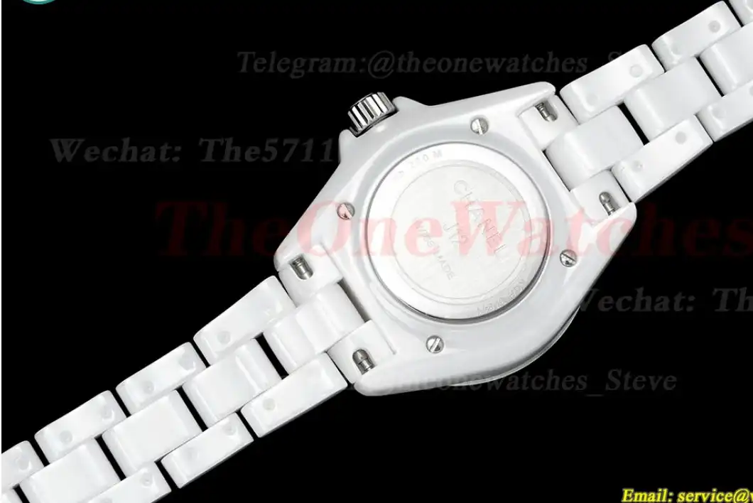 J12 33mm 20th White Ceramic Cer White Dial HTF Quartz