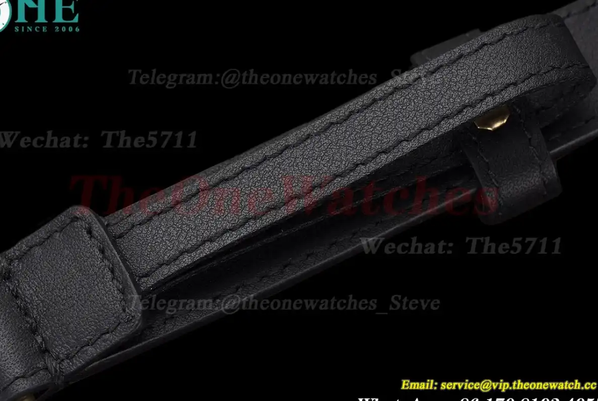 Gold Double G Buckle on Black Leather Belt 2.0cm