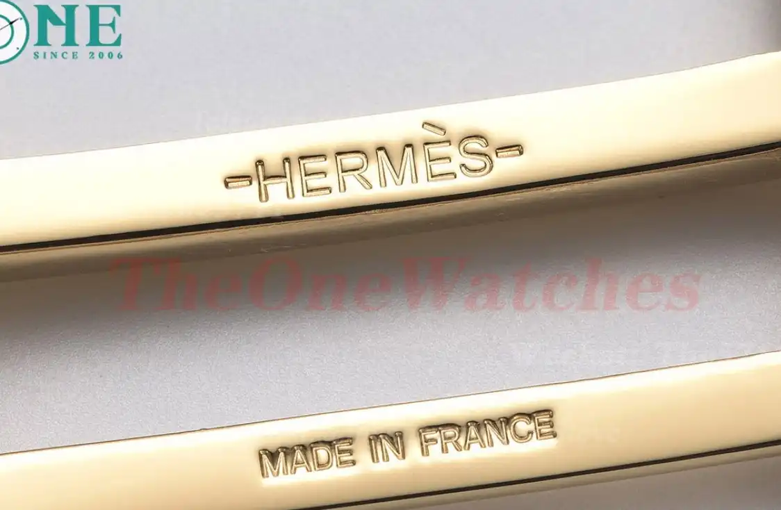 YG Hermes SS Buckle on White Black Leather Belt 3.8cm