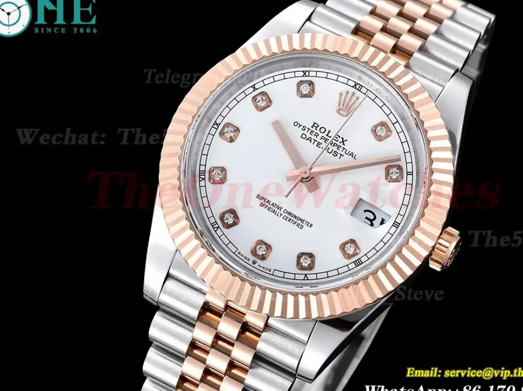 Datejust 126231 36mm White Dia SS RG GMF A2824