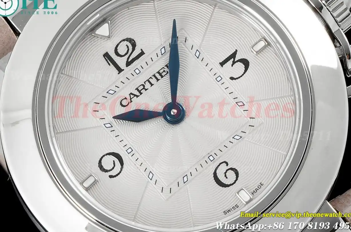 Pasha De Cartier Ladies 30mm Grey SS LE White Dial AF Quartz