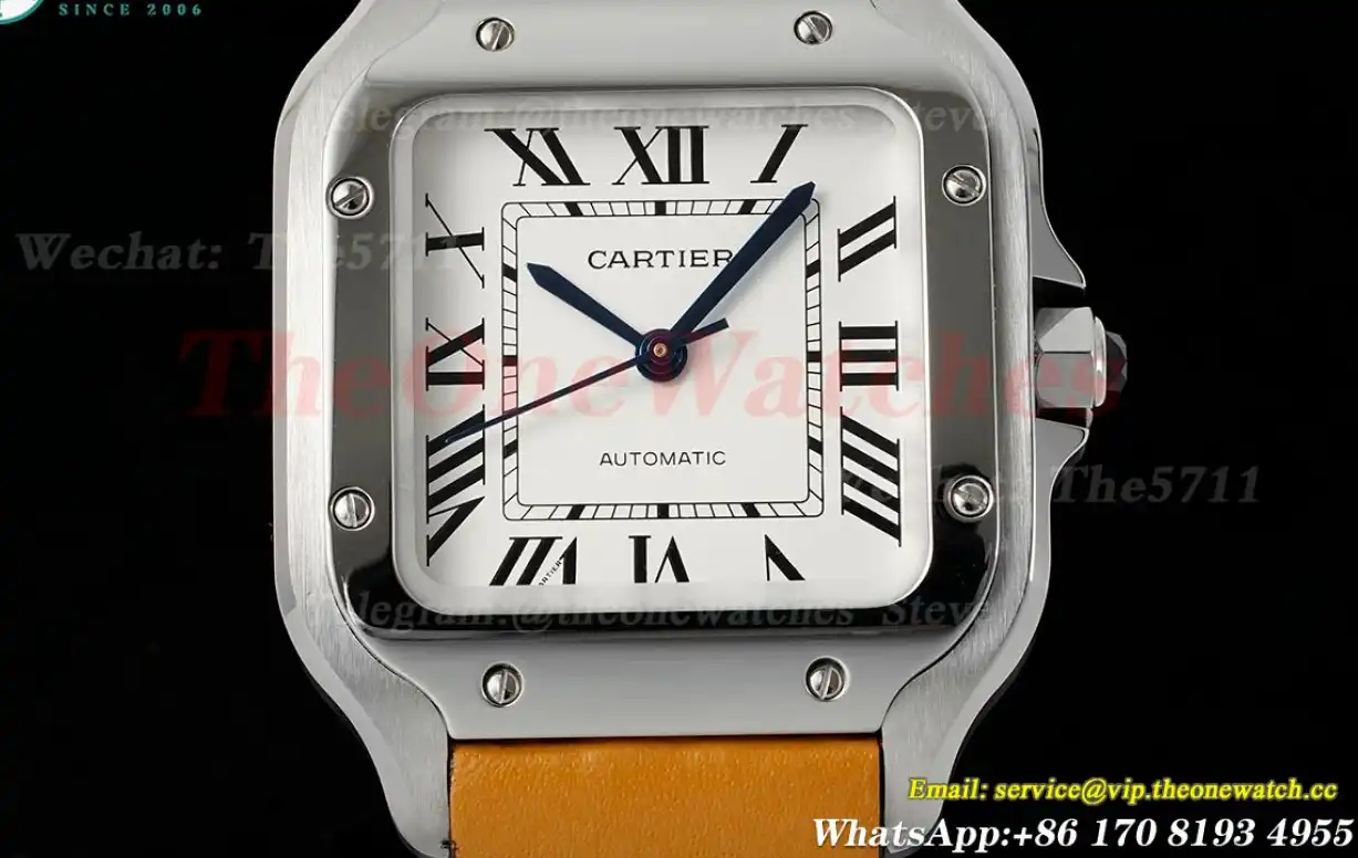 Santos De Cartier 35mm Yellow SS LE White Dial AF MY9015