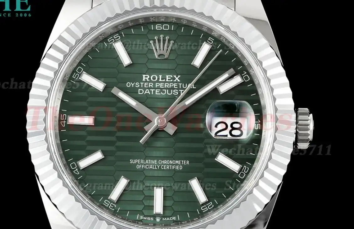 Datejust 126334 41mm Jub SS SS Green Textured Dial JQF VR3235