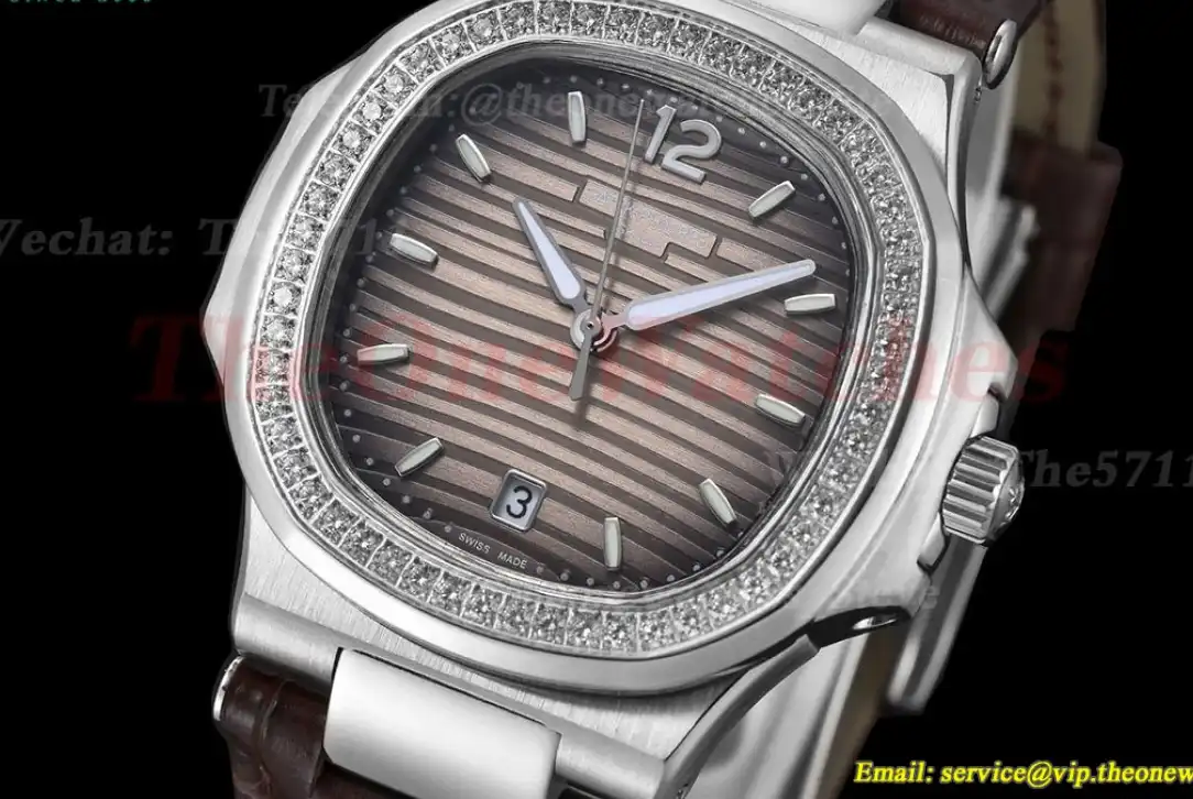 Nautilus Diamond 40mm SS LE Grey Textured Dial GDF MY8215