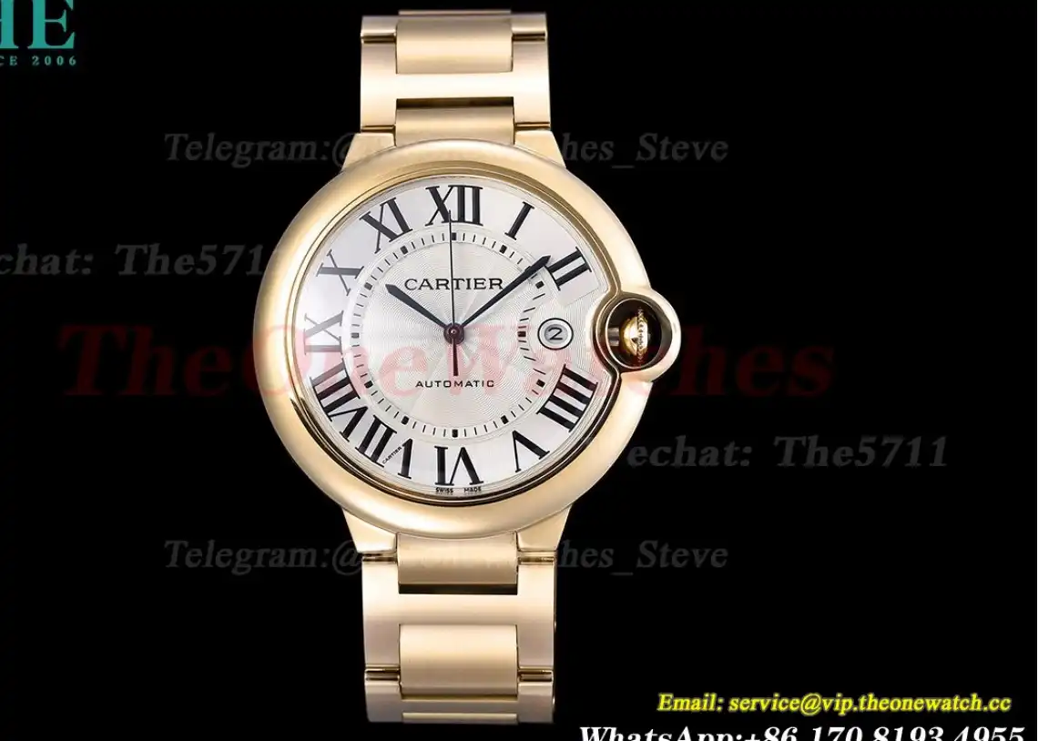 Ballon Bleu De Cartier 42mm YG YG White Dial GDF MY8215