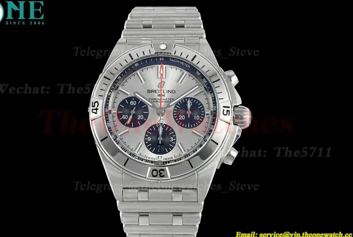 Chronomat B01 42MM SS SS Silver Stk TF A7750