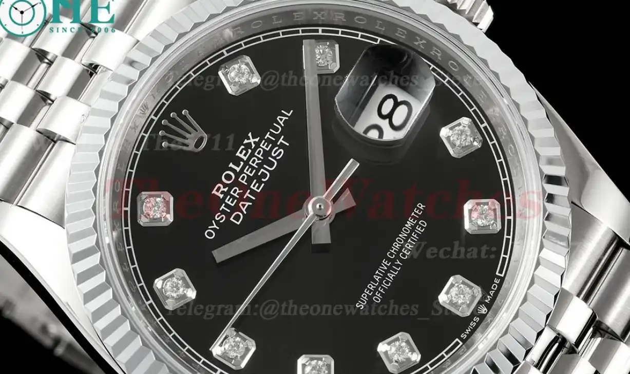 Datejust 126234 36mm Jub SS SS Black Dia JQF VR3235