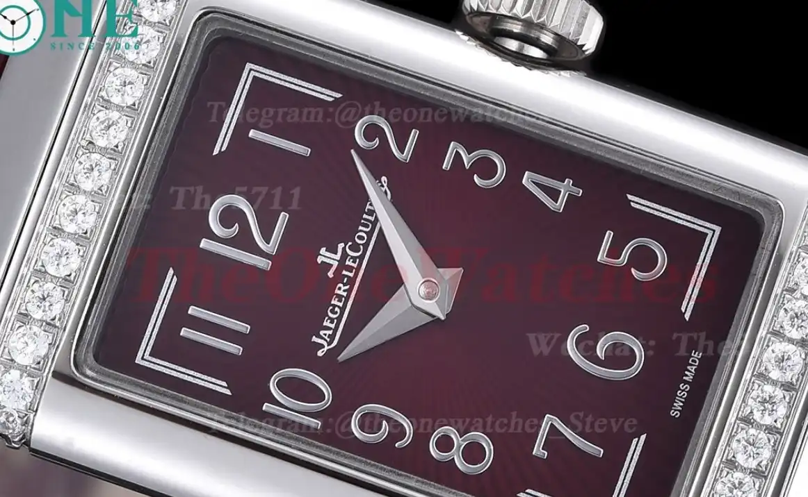 Reverso 20mm Diamond Bezel SS LE Wine Red Dial RXW Qtz