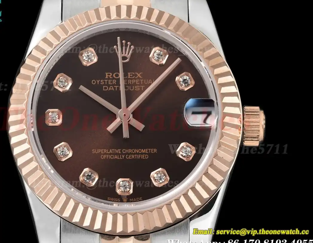 Datejust 28mm RG SS Brown Dia GDF MY8215