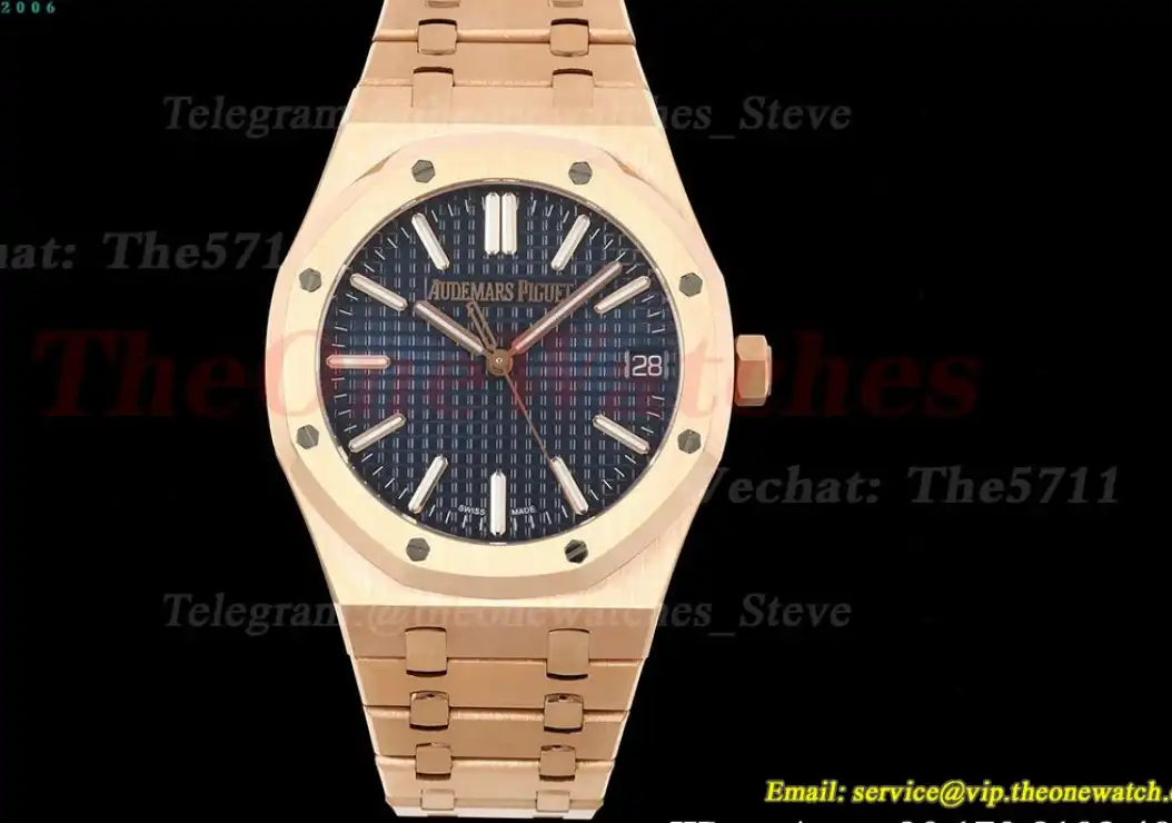 Royal Oak 41mm 15510 RG RG Blue Stk IPF A4302 Super Clone