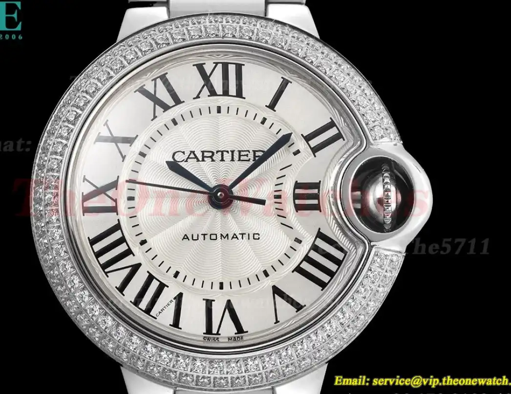 Ballon Bleu De Cartier 33mm SS SS White Rmn GDF NH05