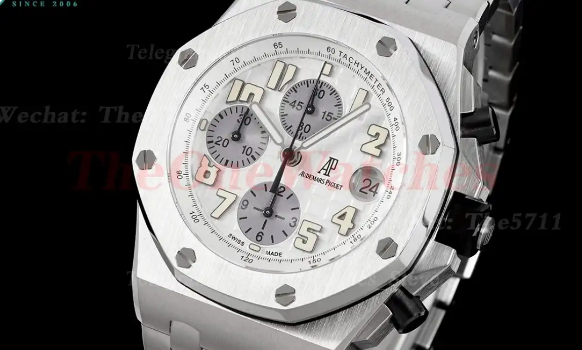 Royal Oak Offshore 42mm SS SS White Grey APF A7750