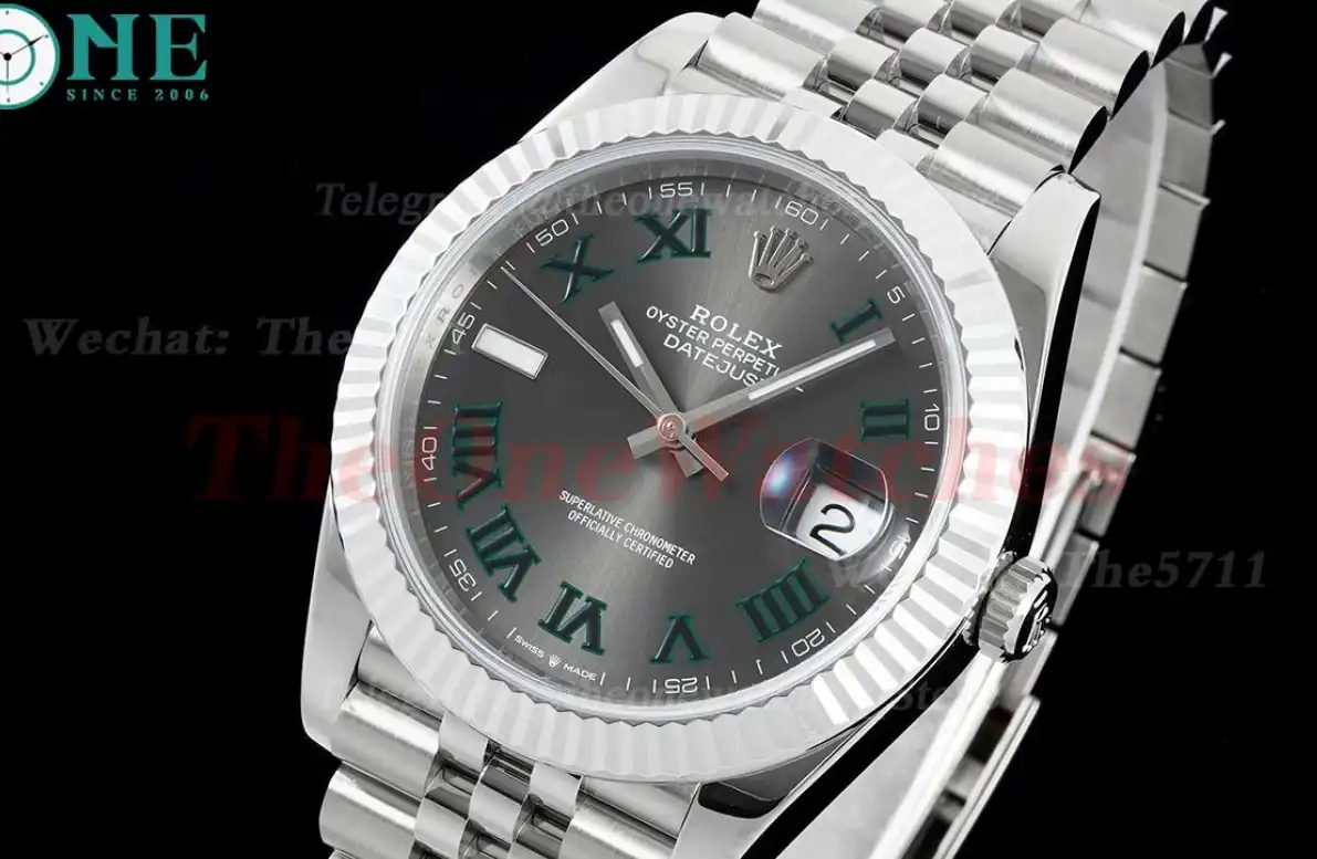 Datejust 126334 41mm Wimbledon Jub SS SS Grey Dial VSF VS3235