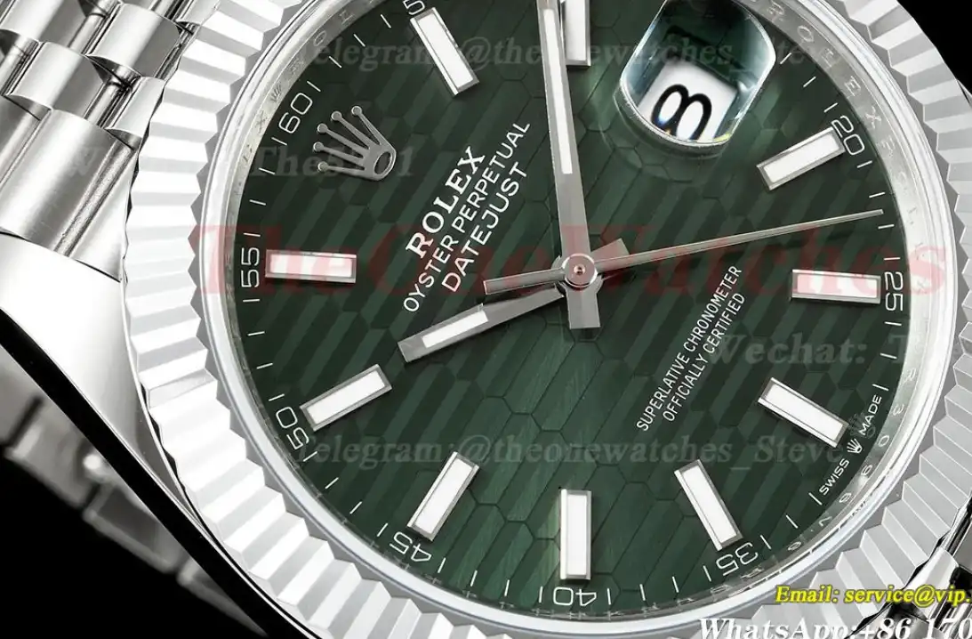 Datejust 126334 41mm Jub SS SS Green Textured Dial JQF VR3235