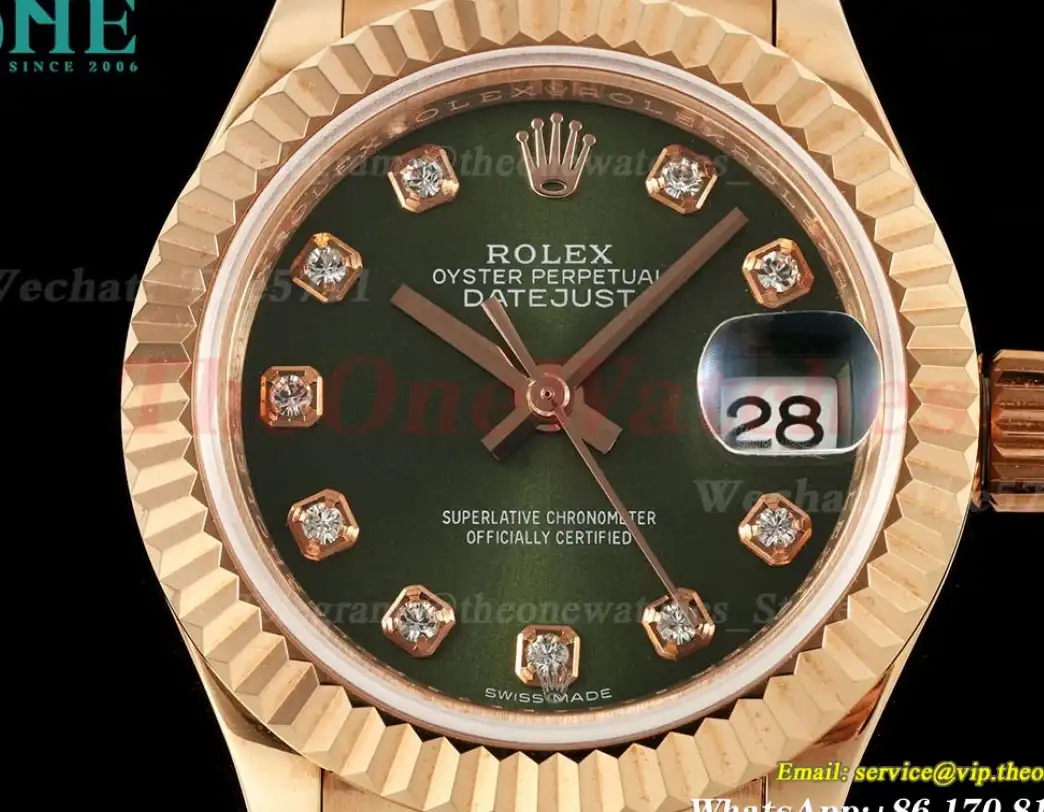 Datejust 279175 28mm Pres YG YG Green Dia GMF A2671