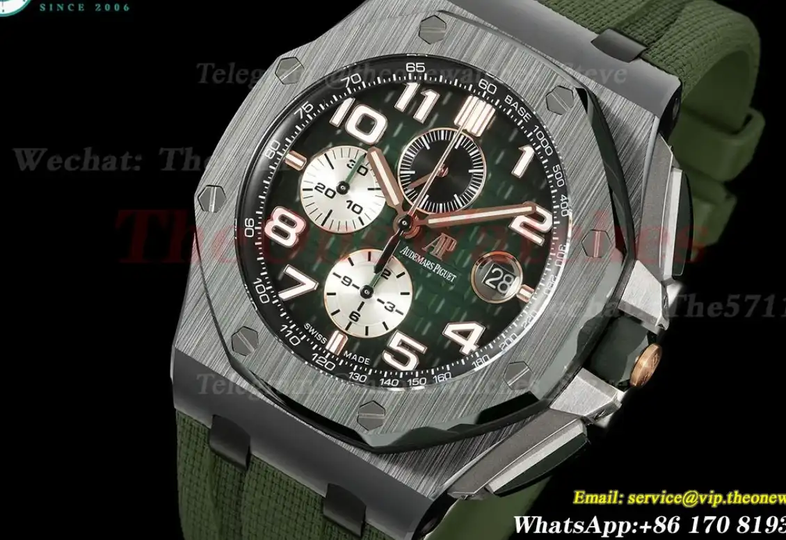 Royal Oak Offshore 26405CE 44mm SS RU Green Dial TKF A7750