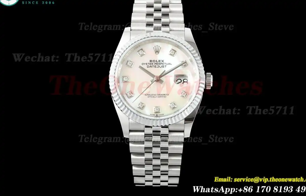 Datejust 126234 36mm Jub SS SS Mop Dia JQF VR3235