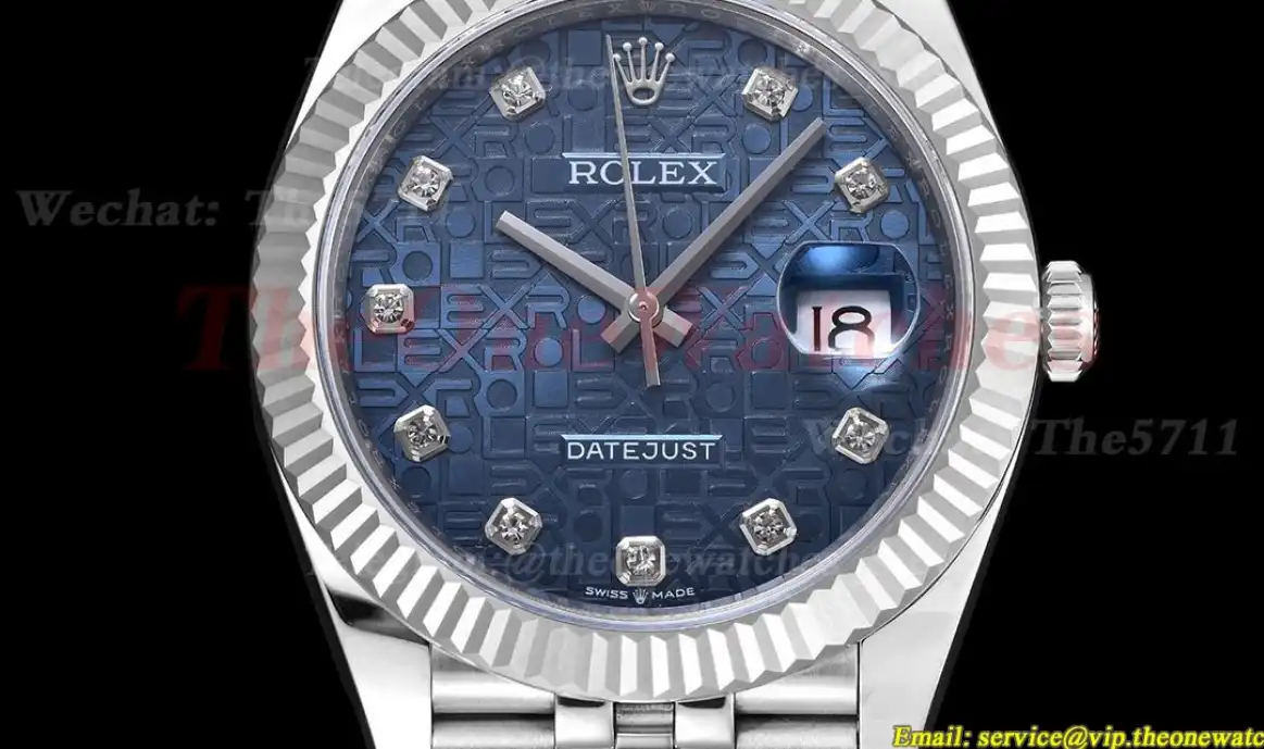 Datejust 126334 41MM SS SS Blue Textured Dial EWEF A3235