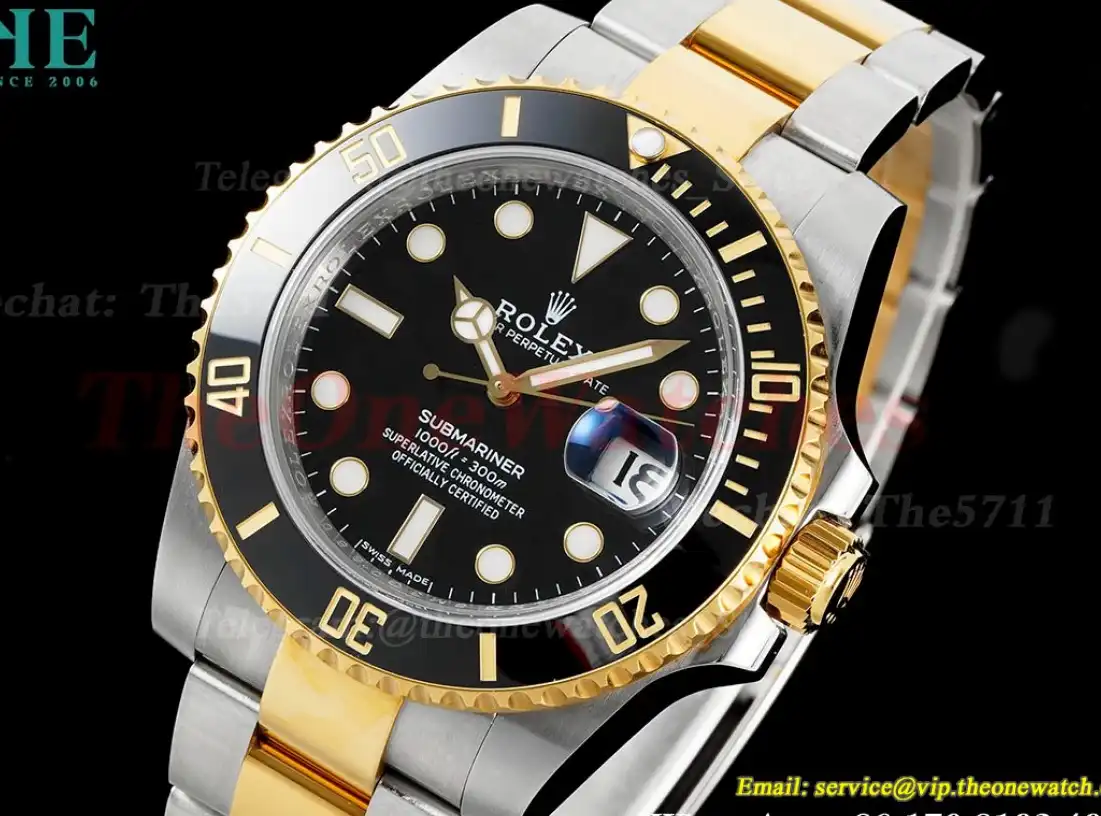 Submariner 116613LN 40mm Wrapped YG SS Black Dot KF VR3135