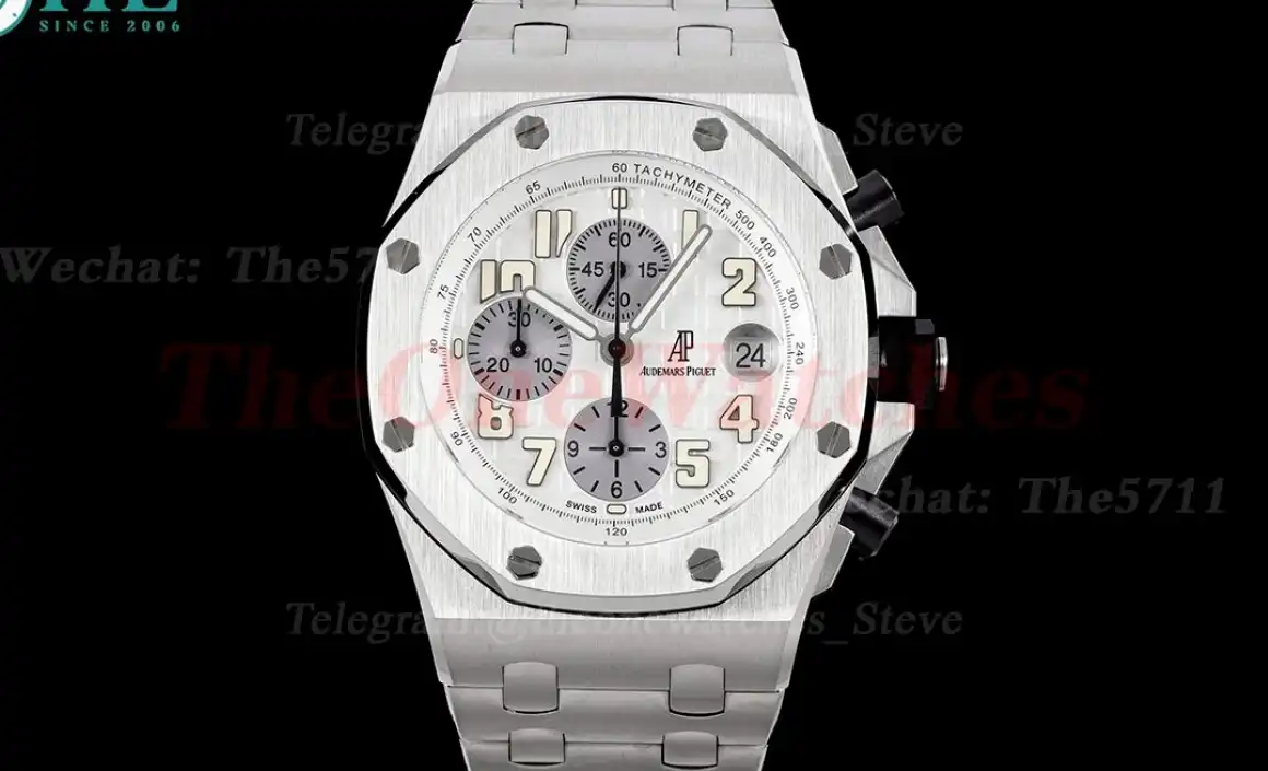 Royal Oak Offshore 42mm SS SS White Grey APF A7750