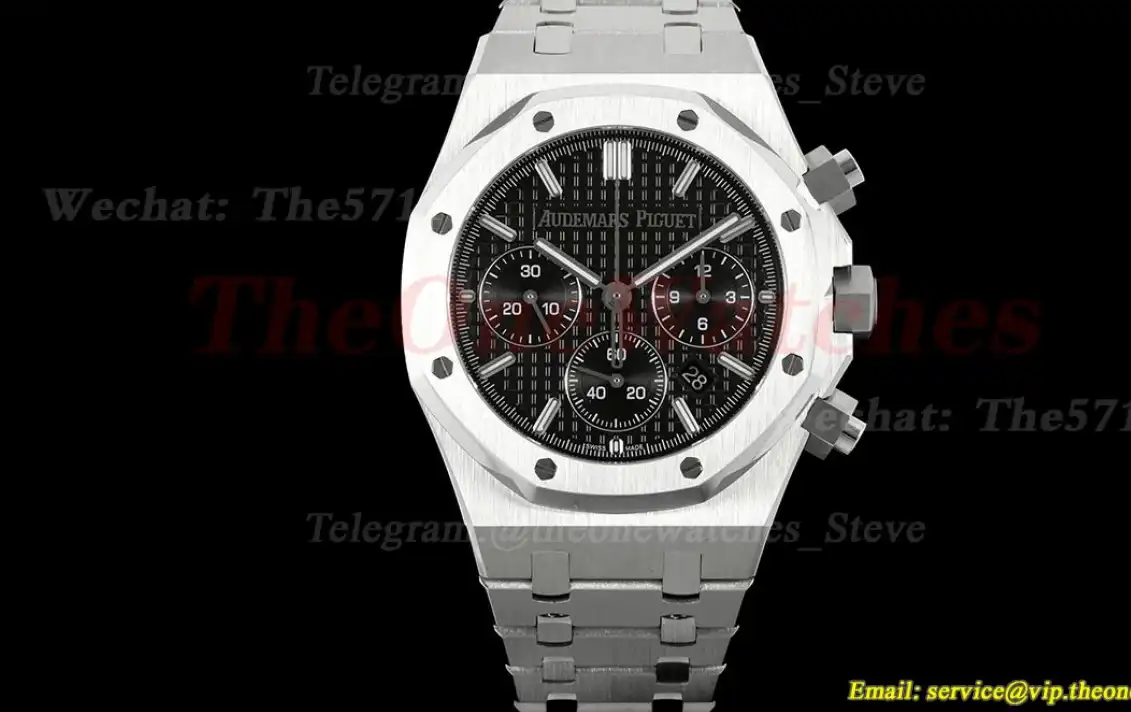 Royal Oak Chrono 26240ST 41mm SS SS Black Stk BF A7750