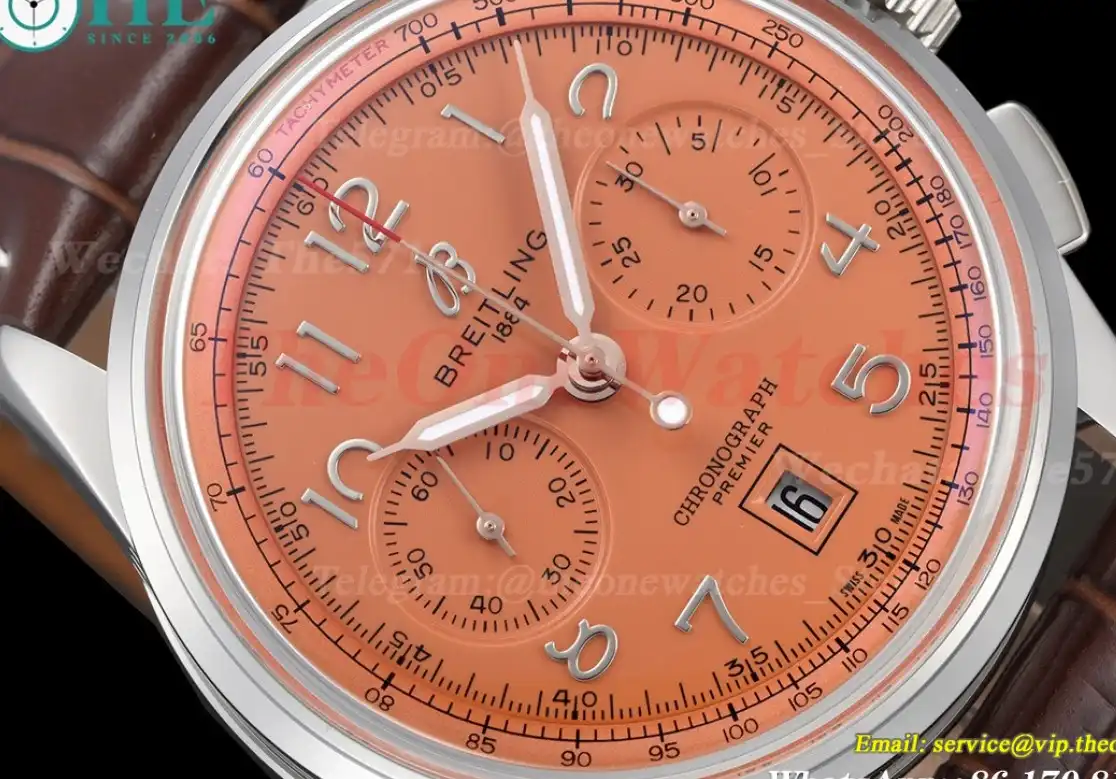 Premier B01 Chronograph 42mm SS LE Reddish Brown Dial BLSF V2 A7750 Mod