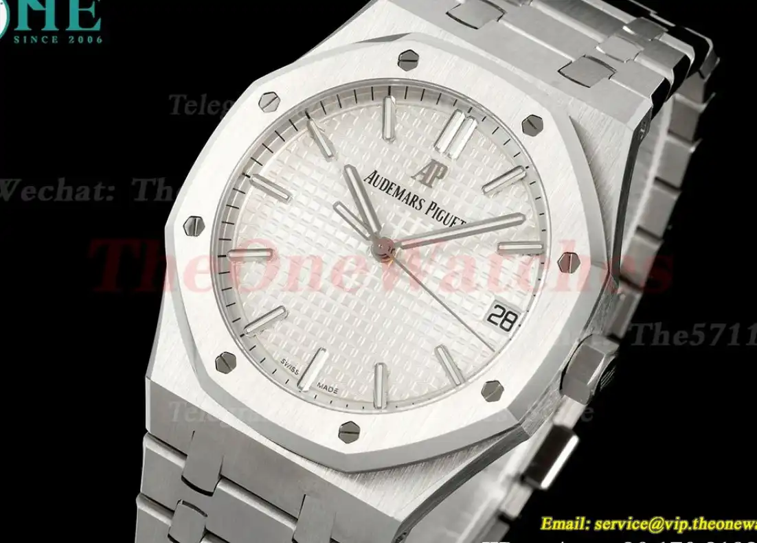 Royal Oak 15500 41mm SS SS White Dial TKF A4302 Super Clone