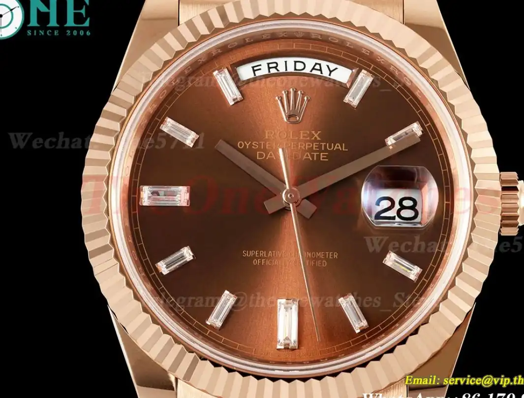 DayDate 228235 40mm RG RG Brown Dia NOOB A2836(Gain Weight)