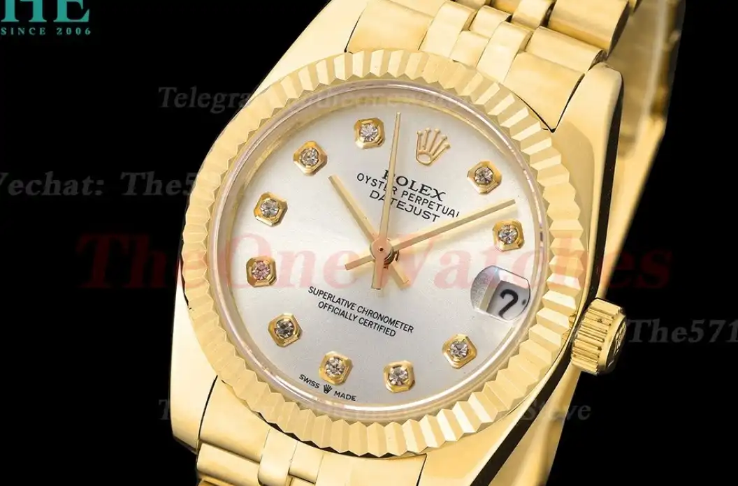 Datejust 28mm Jub YG YG Silver Dia GDF MY8215