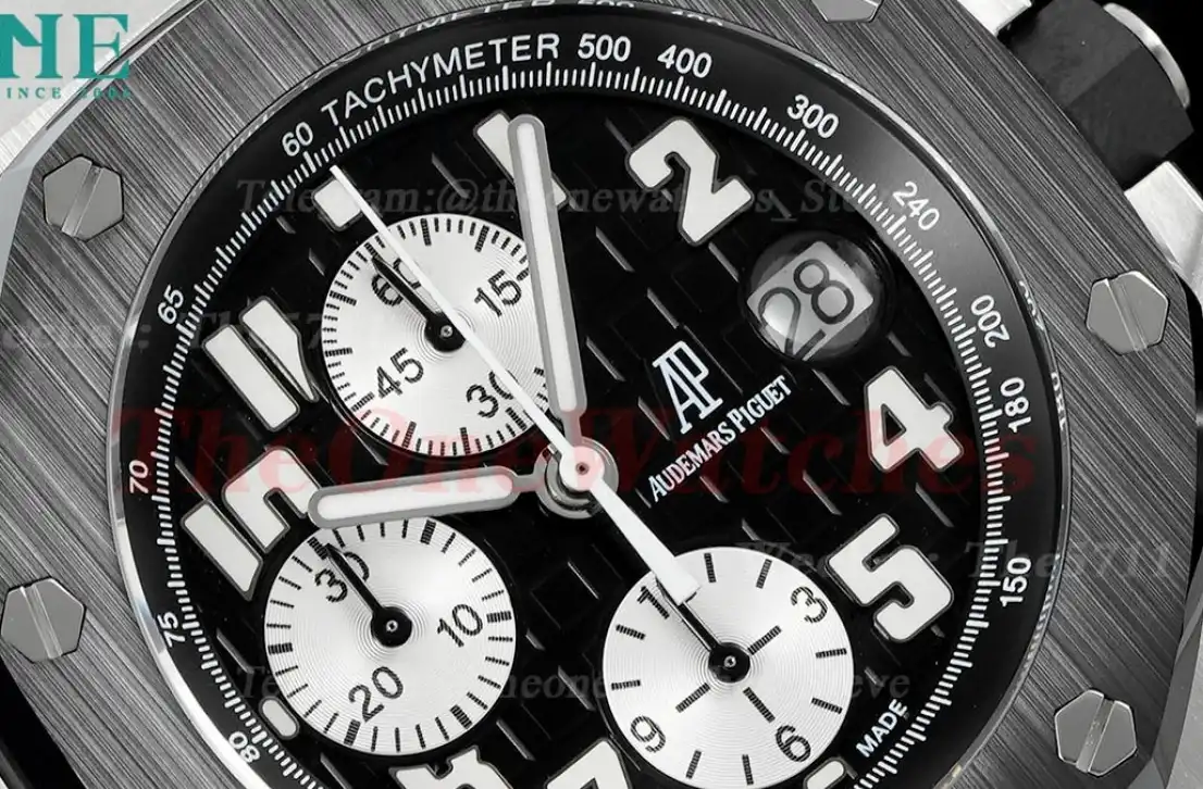 Royal Oak Offshore 42mm SS RU Black Wht APF A7750