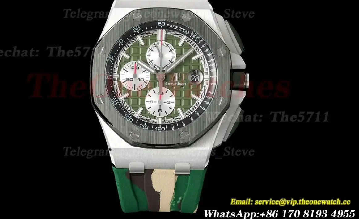 Royal Oak Offshore 26400SO Camouflage 44mm SS RU Green Dial TKF A7750