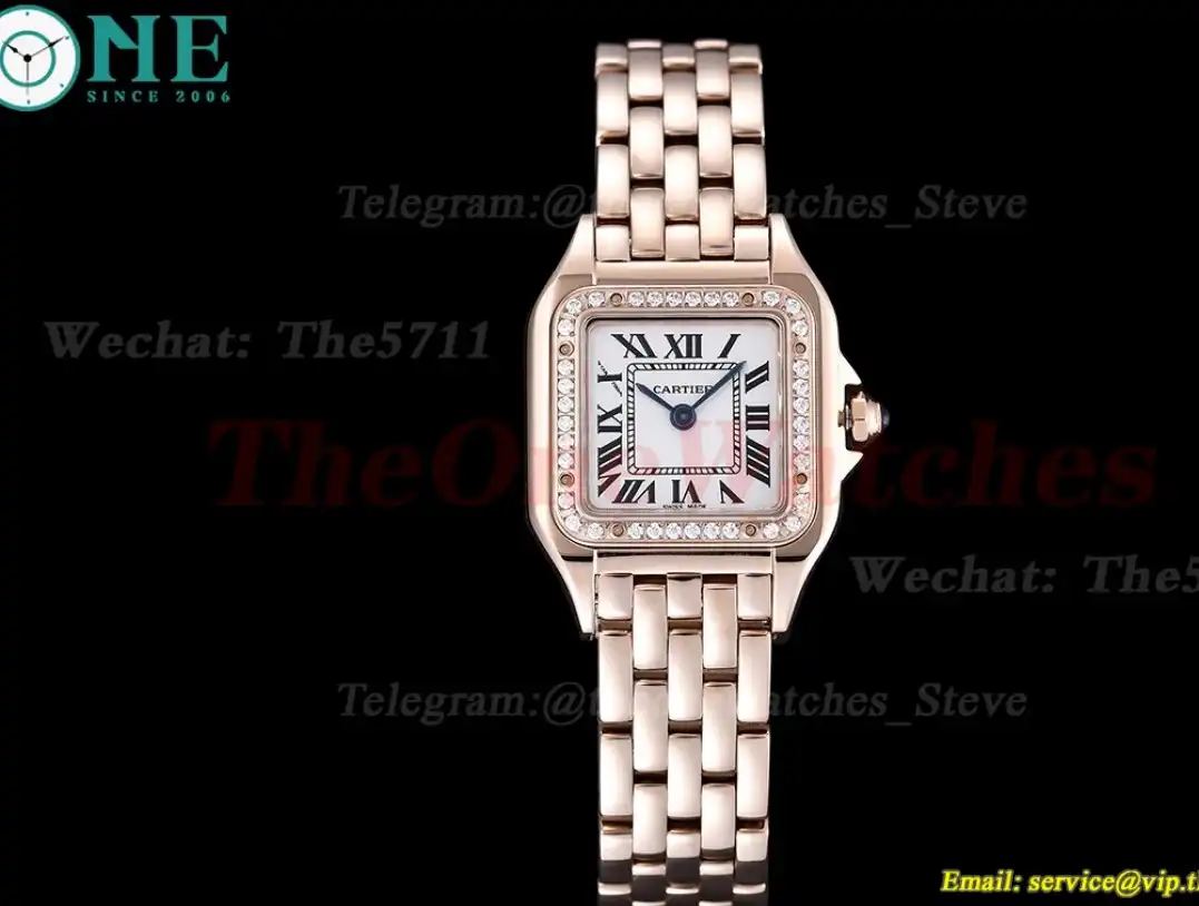 Panthere Secrete De Ladies 22mm Dia RG RG White Dial 8848F Swiss Qtz