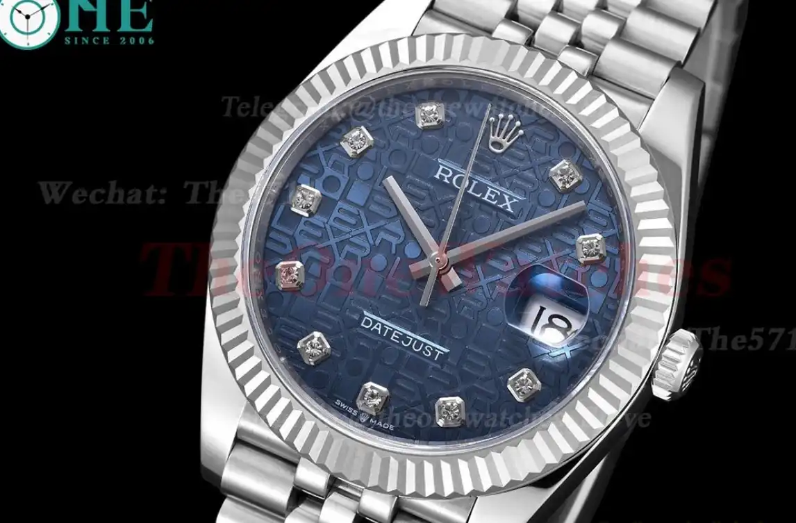 Datejust 126334 41MM SS SS Blue Textured Dial EWEF A3235