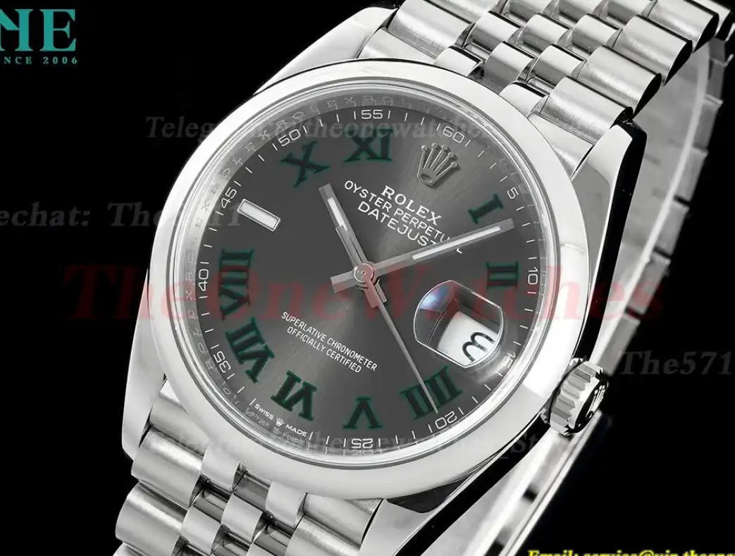 Datejust 126200 36mm Jub Wimbledon SS SS Grey Dial VSF VS3235