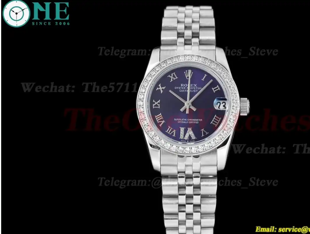 Datejust 28mm Dia SS SS Purple Rmn GDF MY8215