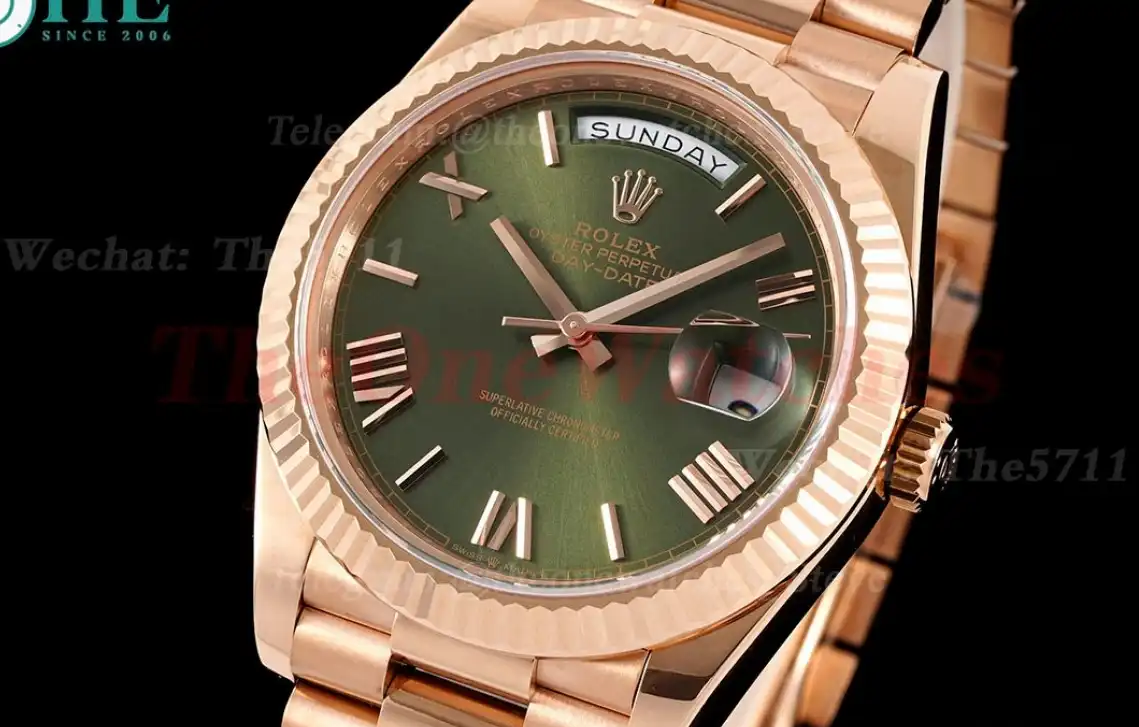 DayDate 228235 40mm Pres RG RG Green Dial GMF A2836 (Gain Weight)