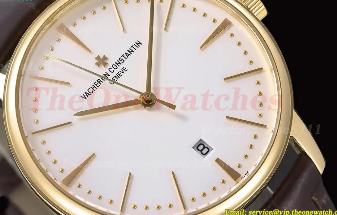 Patrimony Date 85180 YG LE White Dial GDF MY8215