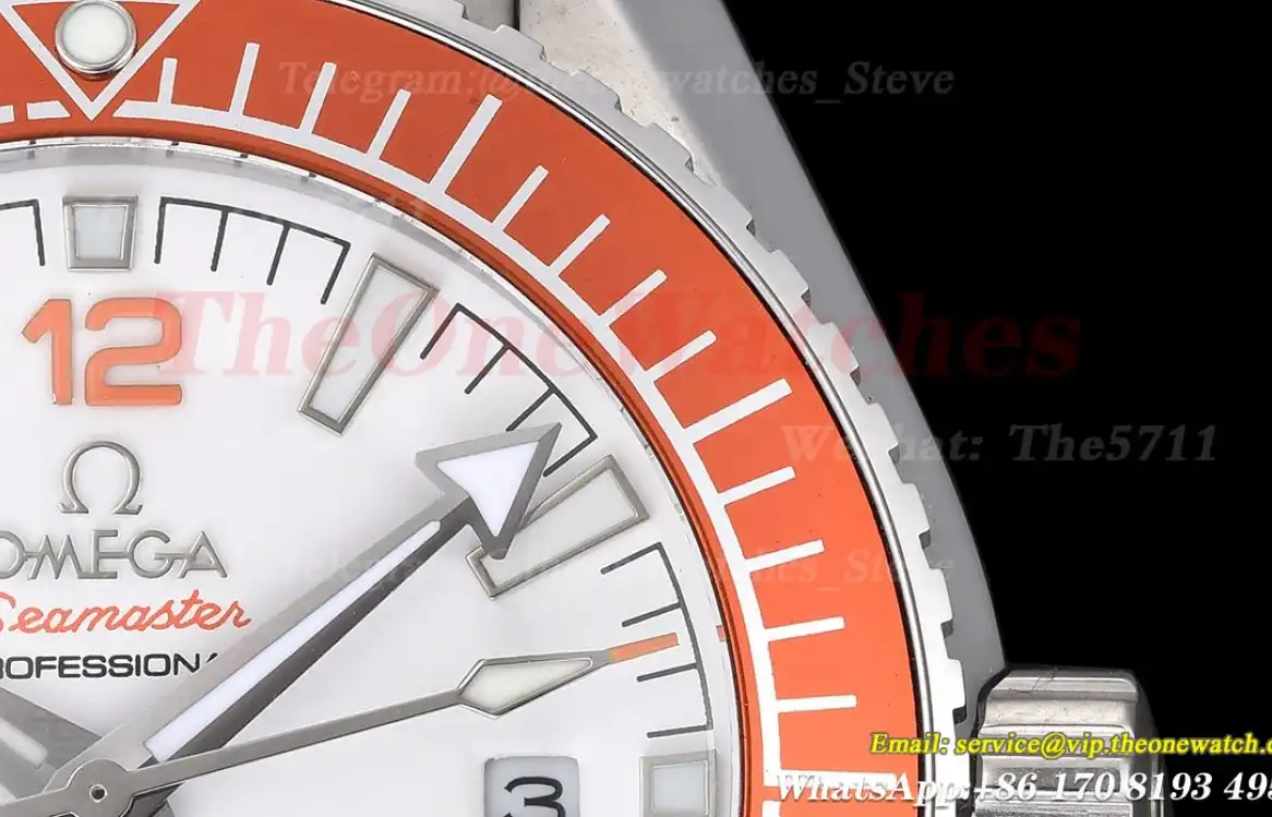 Seamaster 600m 43mm SS SS White Dial Orange GDF MY8215