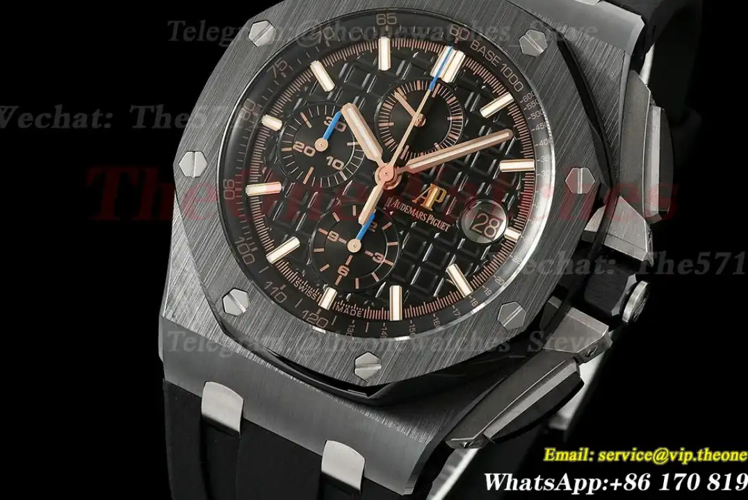 Royal Oak Offshore 26405CE 44mm Cer RU Black Dial TKF A7750