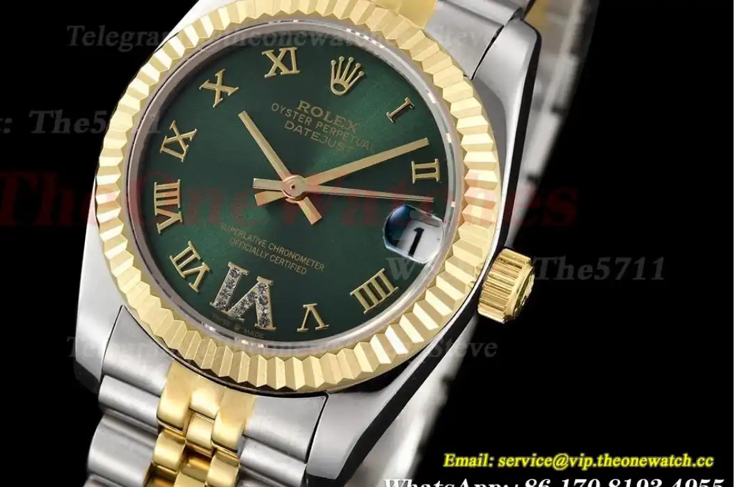 Datejust 31mm 278273 YG SS Green Rmn GDF MY8215