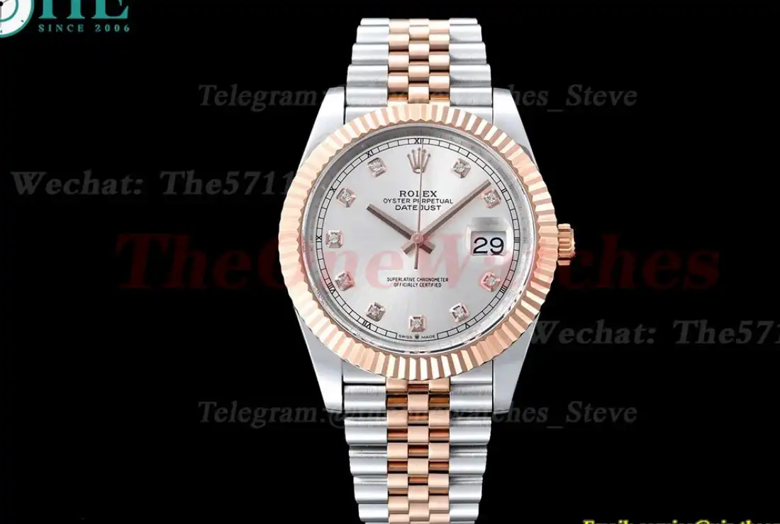 Datejust 126231 36mm Silver Dia SS RG GMF A2824