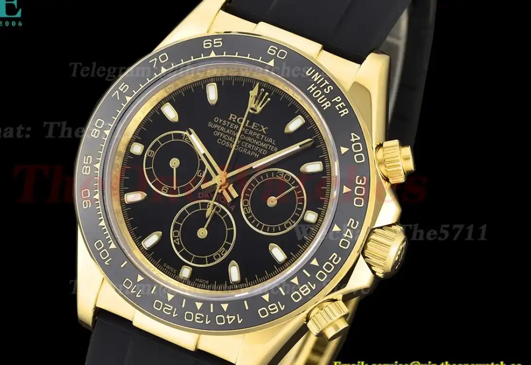 Daytona 40mm YG RU Black Dial GDF A3836