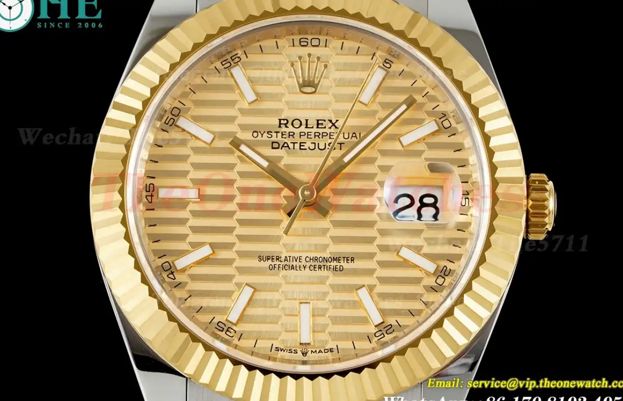 Datejust 126333 41mm Oys YG SS Gold Textured Stk EWEF A3235