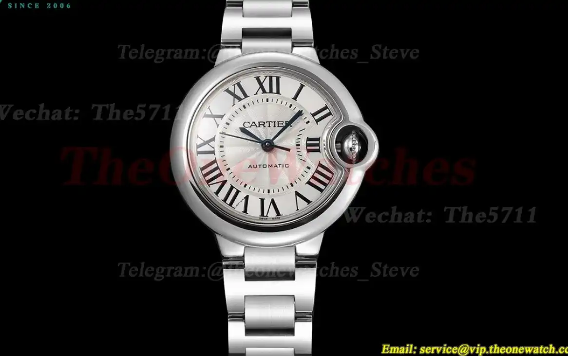 Ballon Bleu De Cartier 33mm SS SS White Dial Oyster GDF NH05