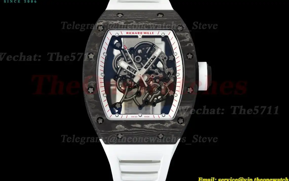 RM055 White Crown NTPT RU Skeleton Dial APS RMUL2 Super Clone