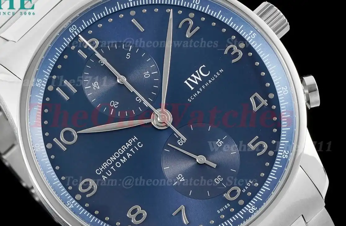 Portuguese Chrono IW371617 41mm SS SS Blue Num AZF A69355